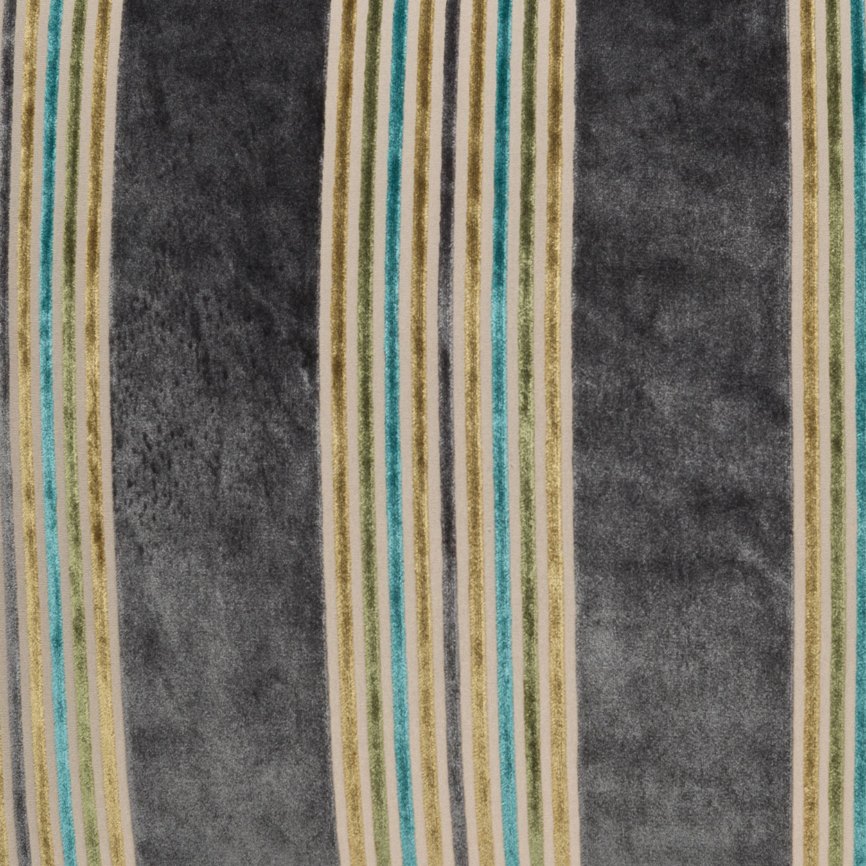 D.V. KAP HOME 2460-G-YARD Winston Fabric - Grey Stripes Grey - Winston