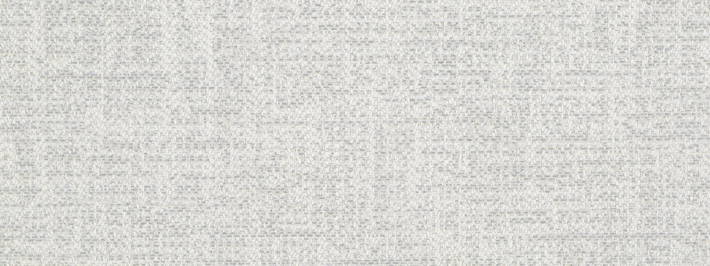 Close-up of light gray woven fabric texture.