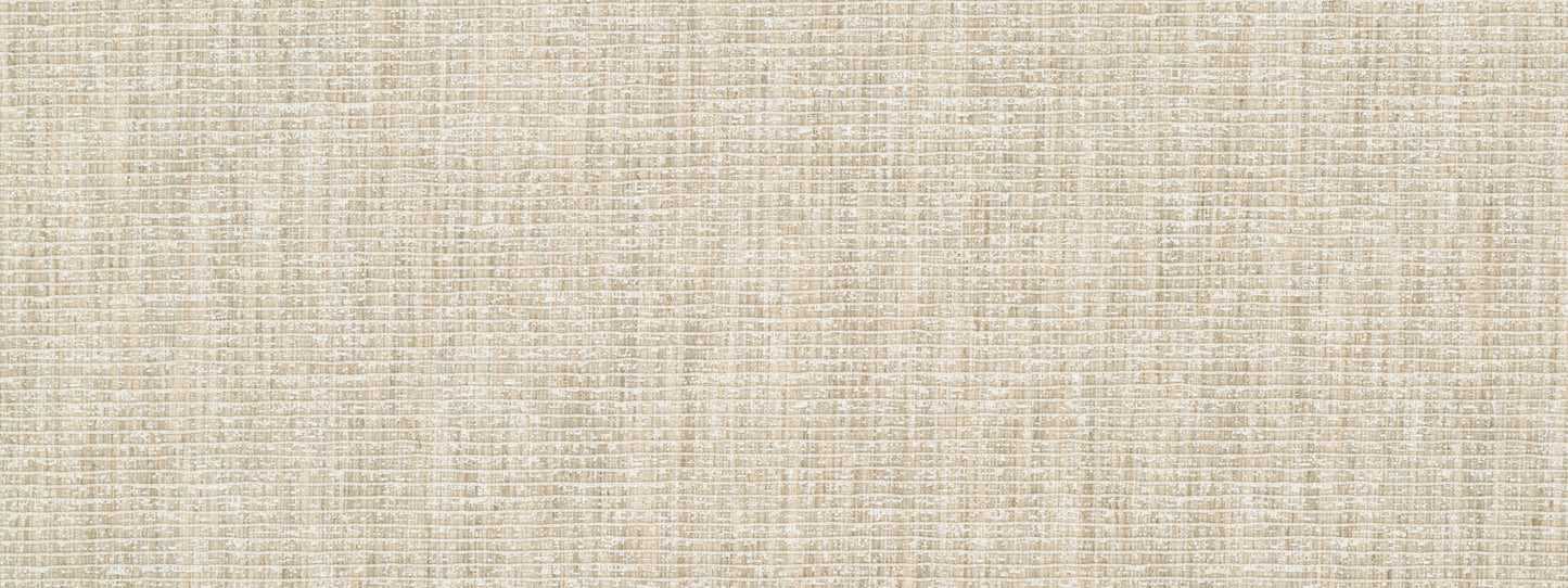 Pale cream linen-woven upholstery fabric with burlap-like weave.