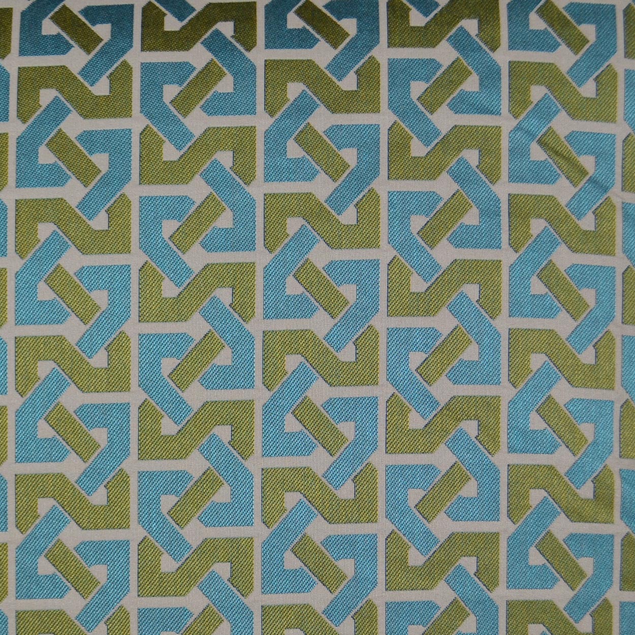 D.V. KAP HOME 2472-A-YARD Element Fabric - Aqua Geometric Turquoise,Teal - Element