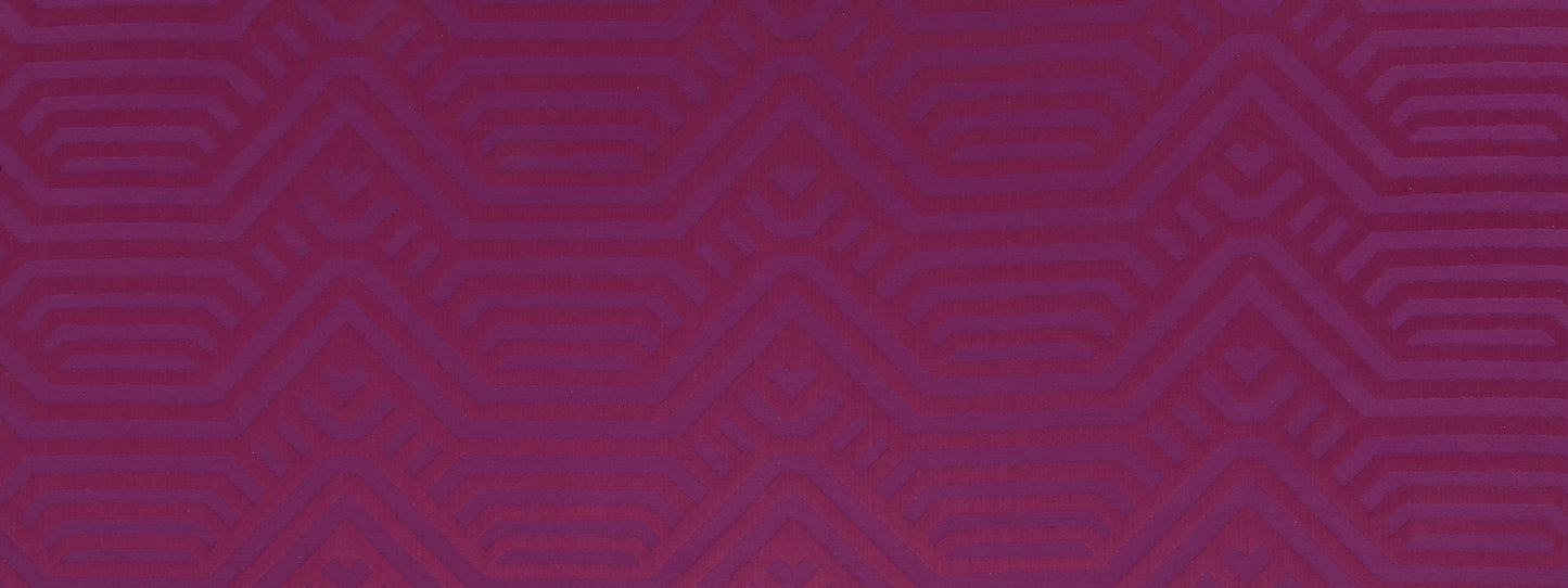 Purple geometric pattern texture with repeating diamond and hex shapes and subtle line details.