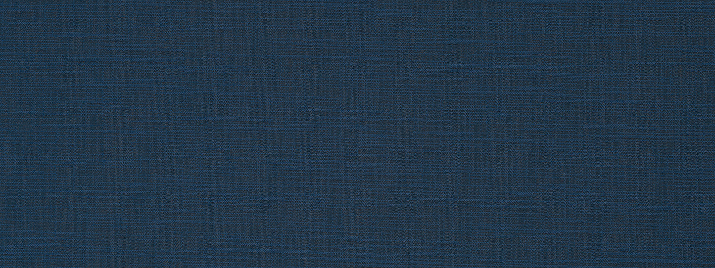 Indigo upholstery fabric with a visible weave pattern.