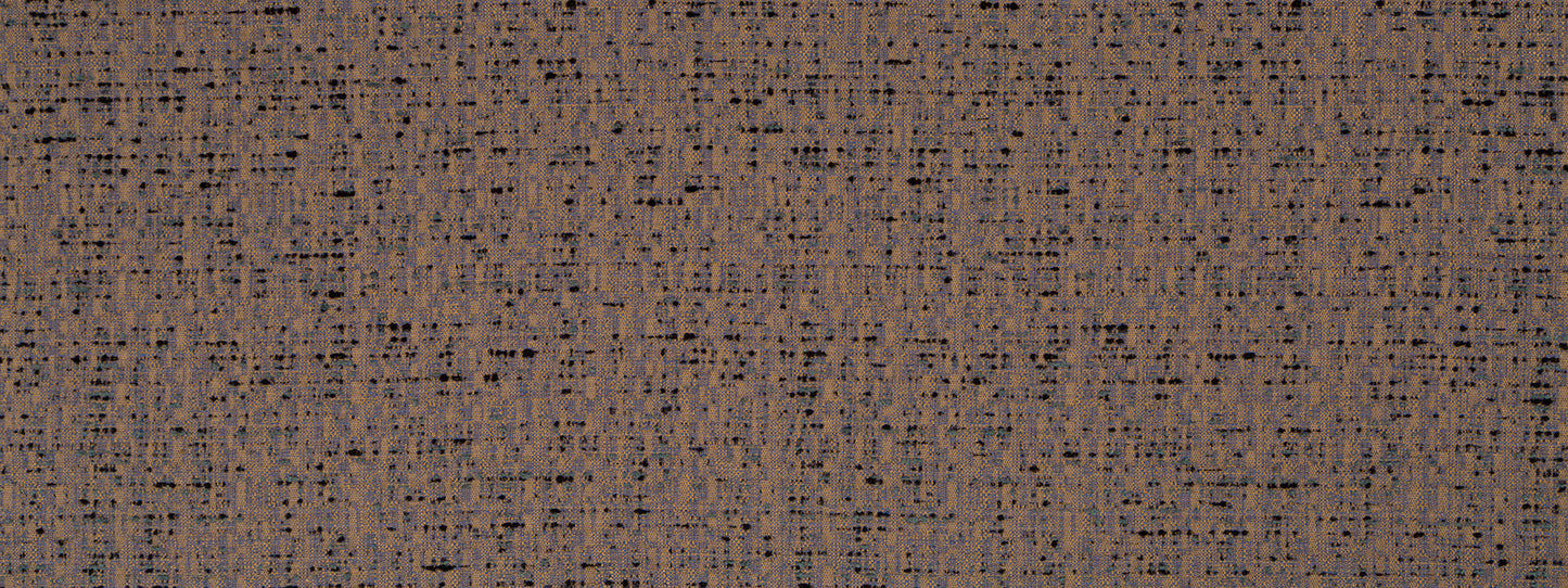 Brown tweed-like fabric swatch with dark specks and a rugged woven texture
