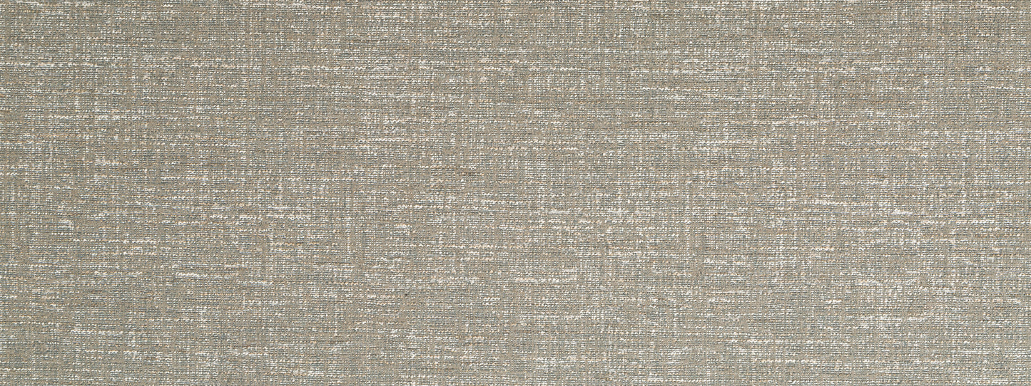Beige-gray linen-style upholstery fabric swatch with a subtle crosshatch pattern.