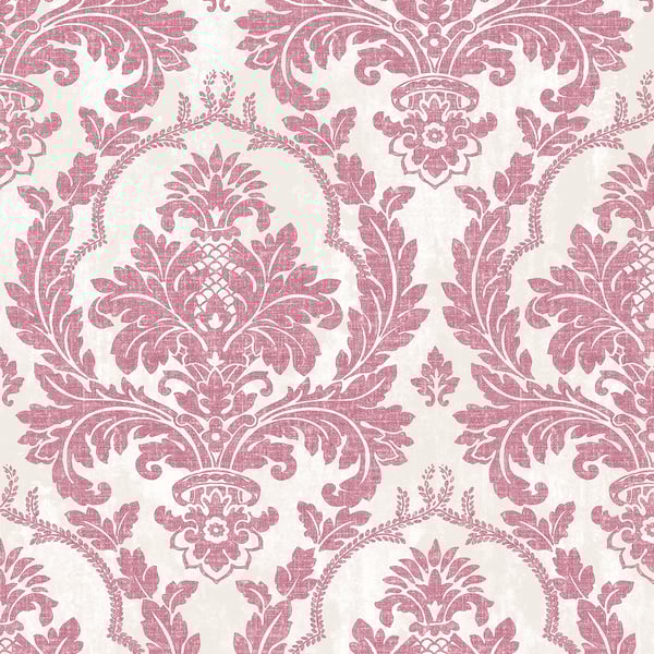 Galerie Wallcoverings Cottage Chic Damasco Platino Galerie Wallcoverings Pink - 25714