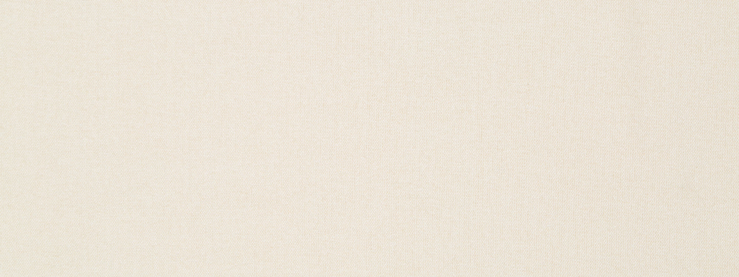 Cream upholstery fabric texture swatch with a subtle weave and warm neutral tone.