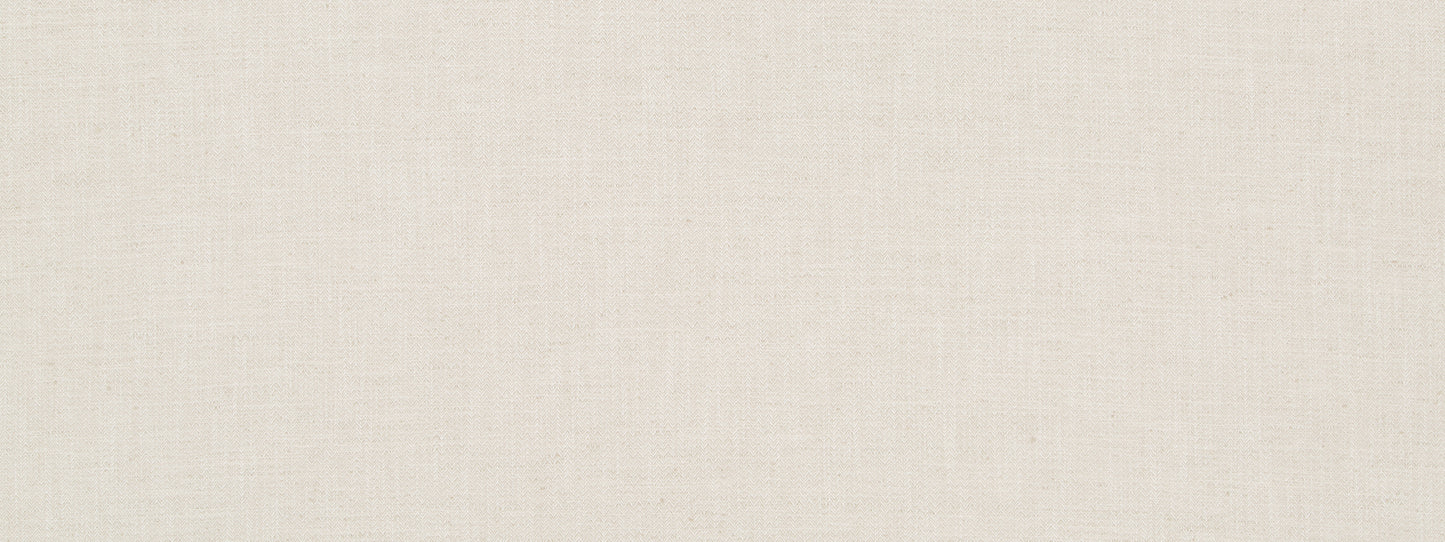 Ivory chevron-patterned fabric with a linen-like texture; versatile upholstery or craft swatch.