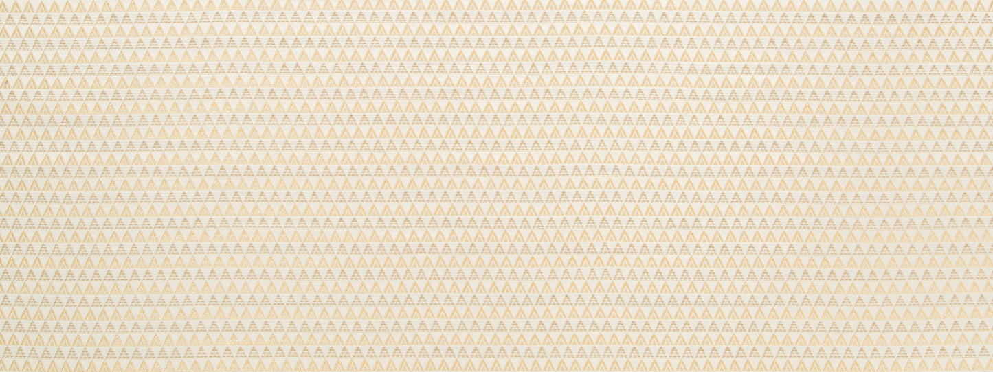 Beige triangular lattice pattern on a warm cream drapery fabric; subtle, seamless geometric texture.