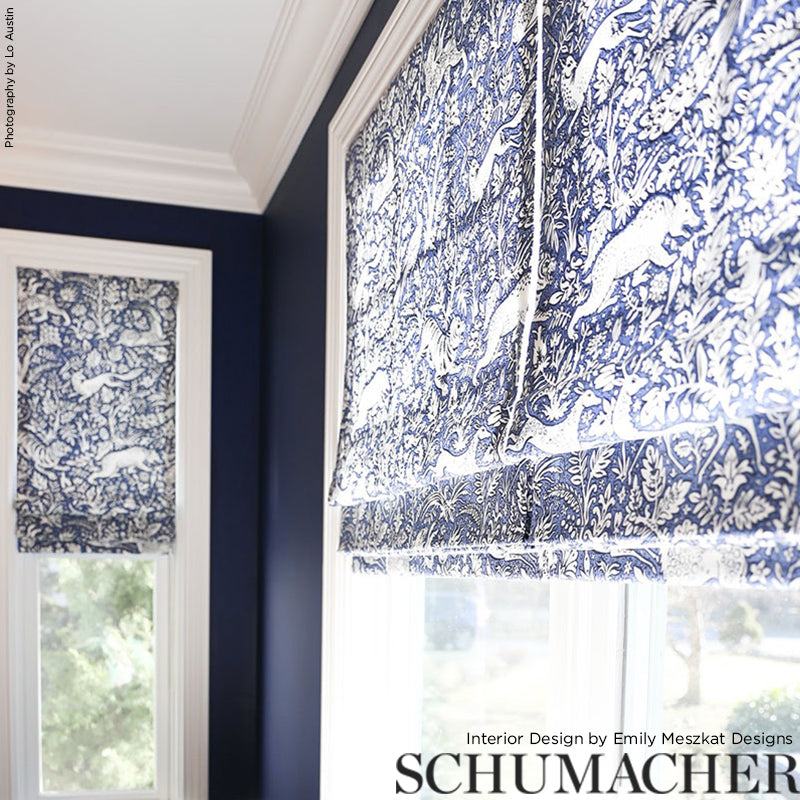 SCHUMACHER FABRIC LUXE LODGE KHAN'S PARK NAVY - 2603101