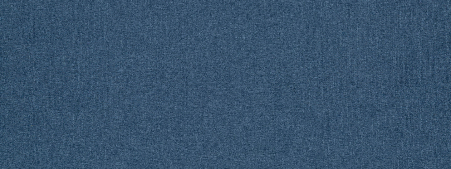 Dark blue denim-like fabric close-up with visible weave texture.