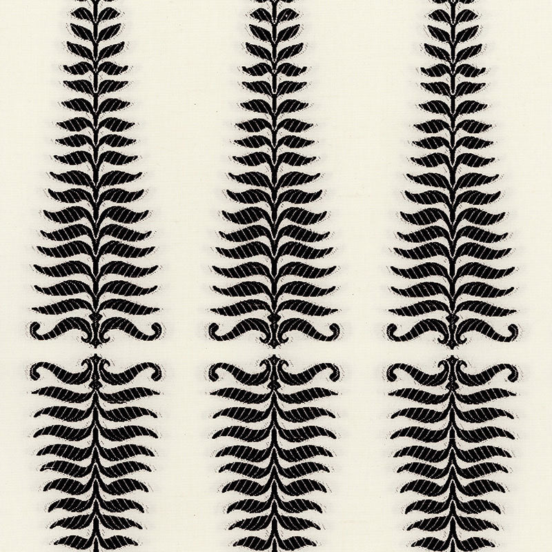 SCHUMACHER ORIENT EXPRESS FERN TREE PATTERN WOVENS PATTERN WOVENS NOIR/CREME - 2643880