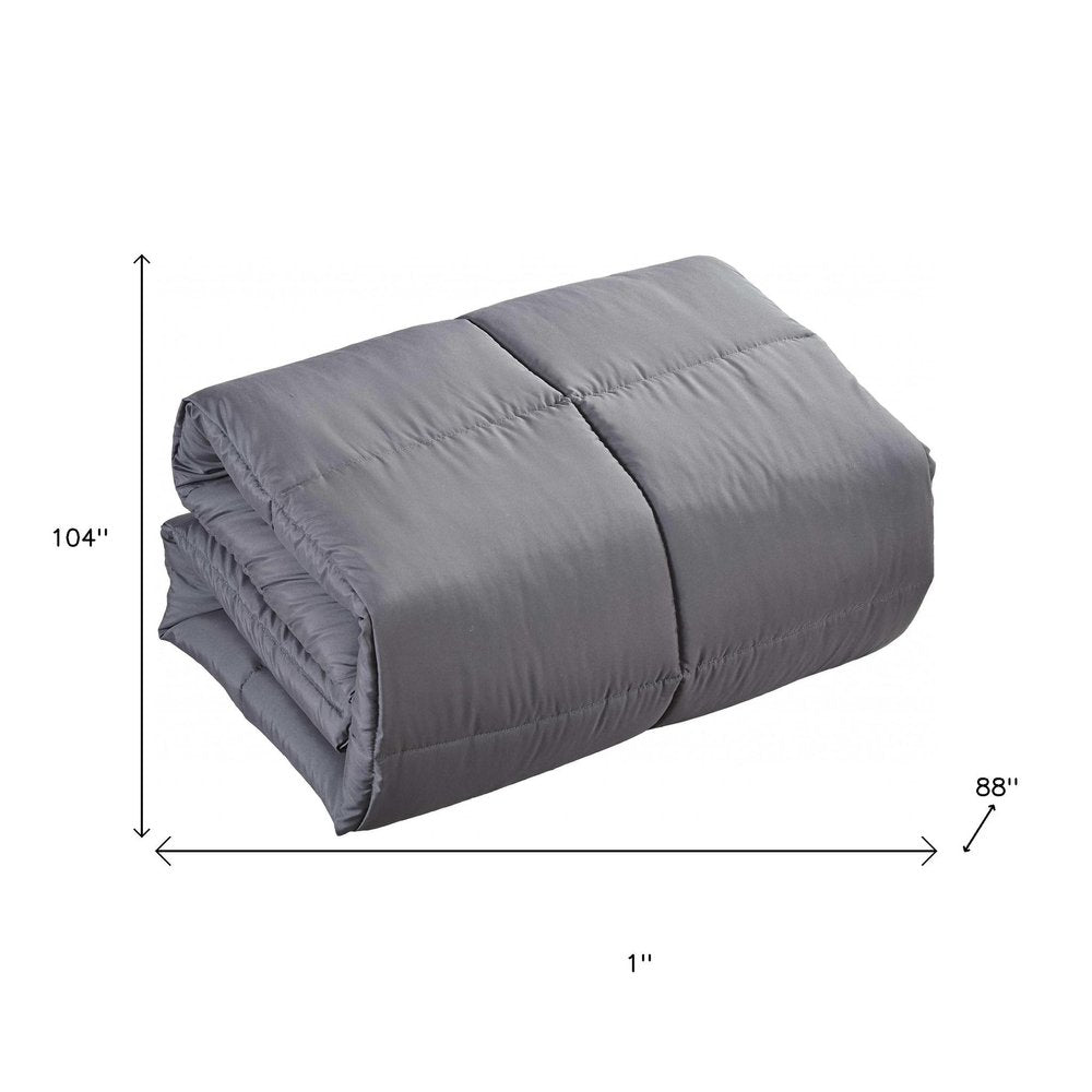 Dark Gray California King Polyester Thread Count Down Alternative Comforter