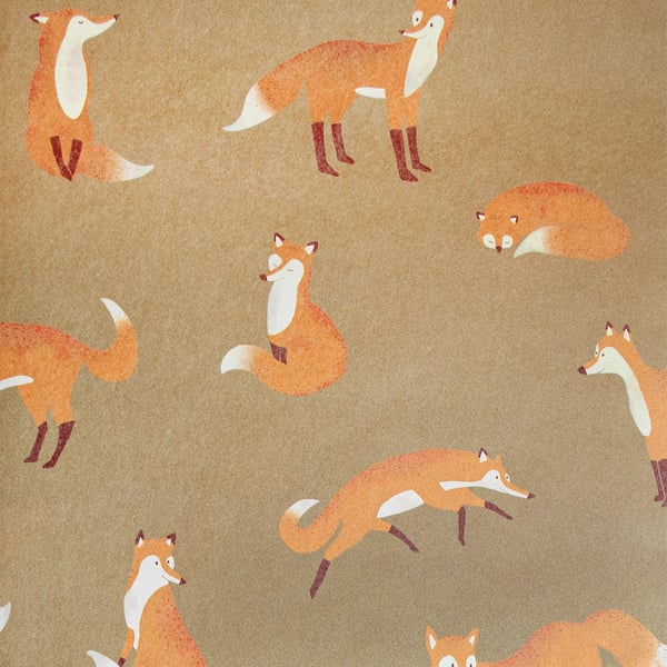 Galerie Wallcoverings Great Kids Friendly Foxes Galerie Wallcoverings Bronze, Brown - 26842