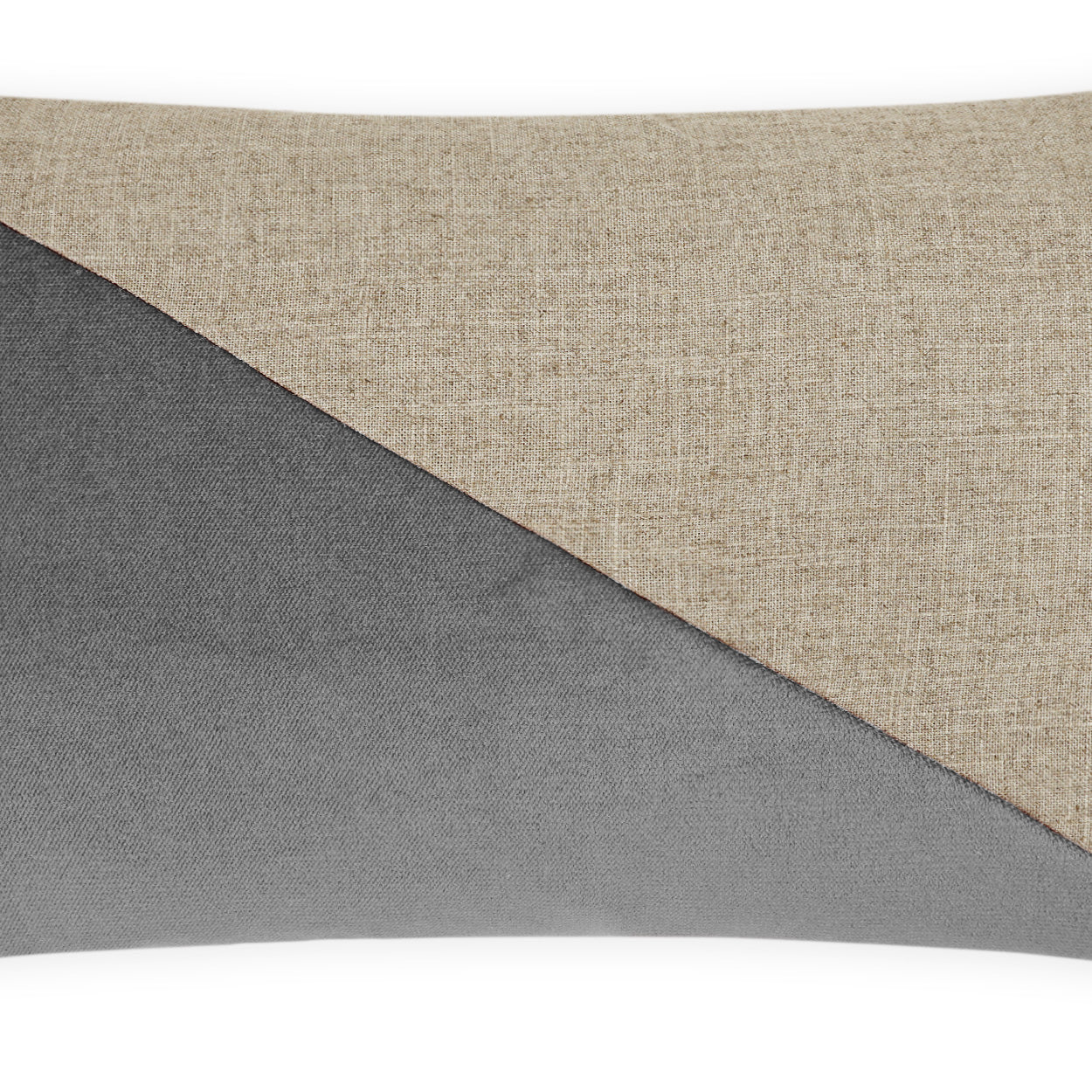 D.V. KAP HOME 14" x 24" Jefferson Lumbar Pillow - Graphite Color block - 2691-GR-1424