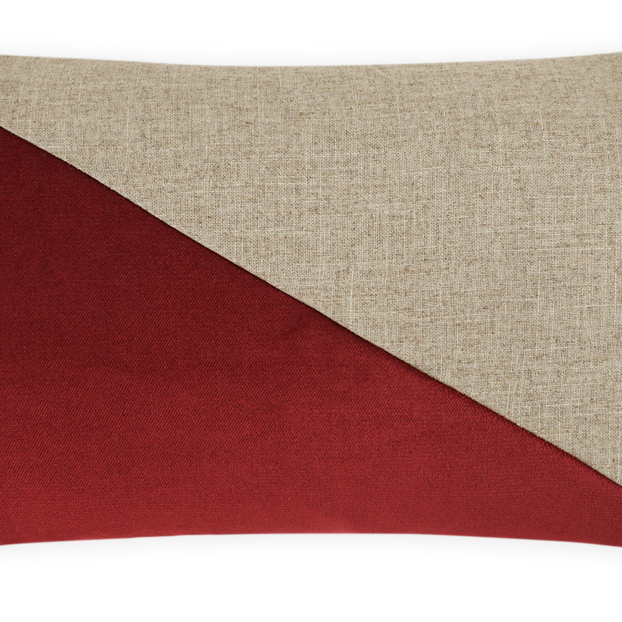 D.V. KAP HOME 14" x 24" Jefferson Lumbar Pillow - Sangria Color block - 2691-S-1424