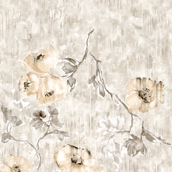 Galerie Wallcoverings Julie Feels Home Petunia Flowers Galerie Wallcoverings Silver Grey - GH26964-23
