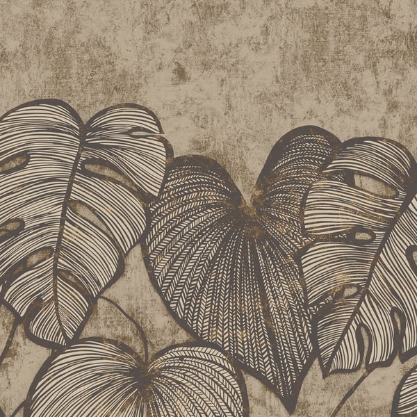 Galerie Wallcoverings Julie Feels Home Monstera Lf Galerie Wallcoverings Bronze, Brown - GH26975-23