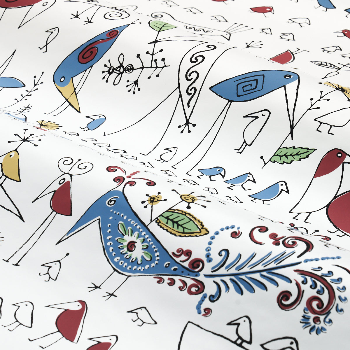 SCHUMACHER WALLCOVERING EXUBERANT PRINTS AVIARY MULTI ON WHITE - 2705511