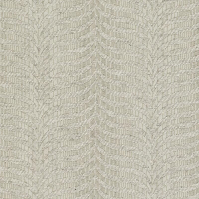 Beige woven linen upholstery fabric with a subtle wavy chevron texture.