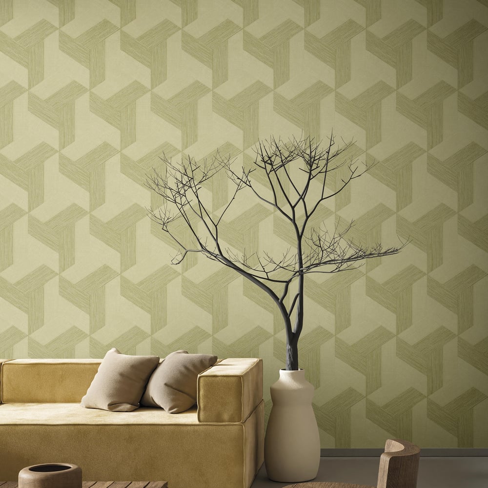 Galerie Wallcoverings Synergy Geometric Galerie Wallcoverings Green - SY27505