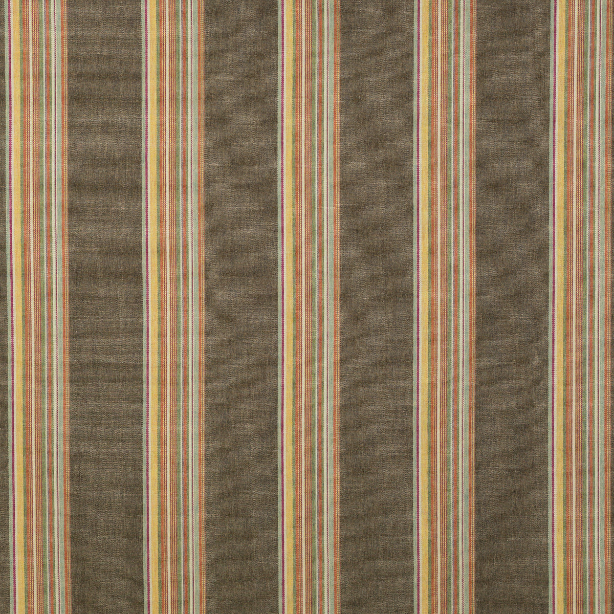 SCHUMACHER RAOUL TEXTILES ZARAPE STRIPE WOVEN WOVEN COCOA - 275P31