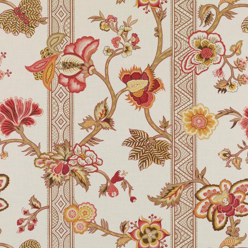 Duralee Monogram 200010H | 192-Flame Print - 277763