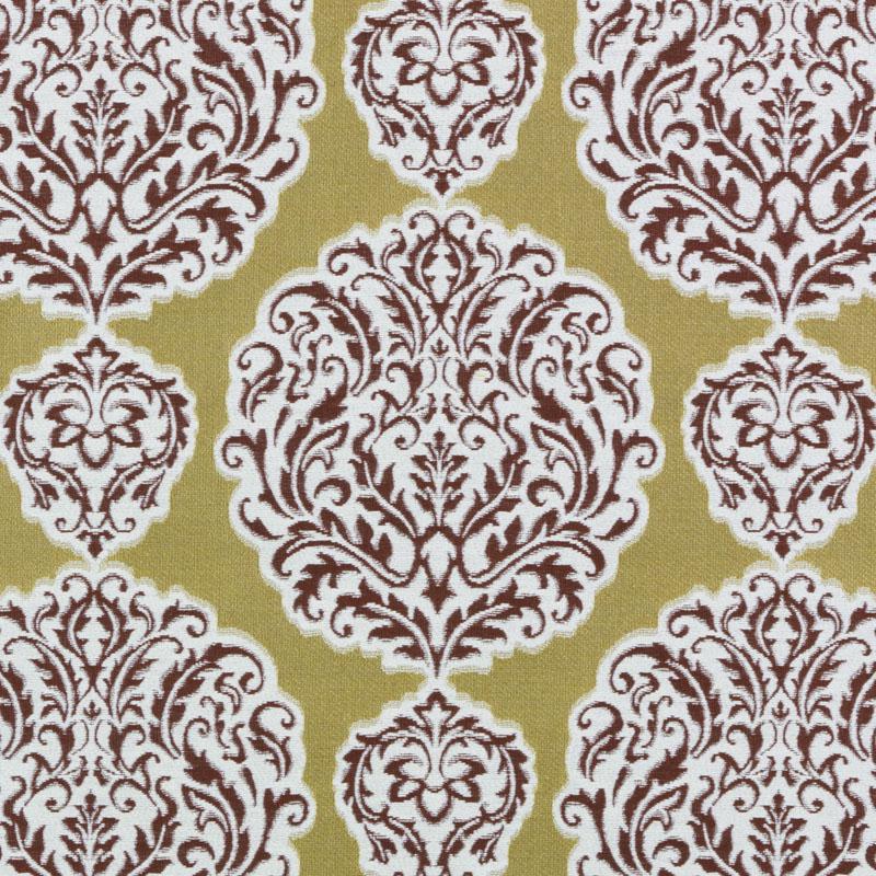 Duralee Monogram 190244H | 69-Gold/Red Upholstery - 278007