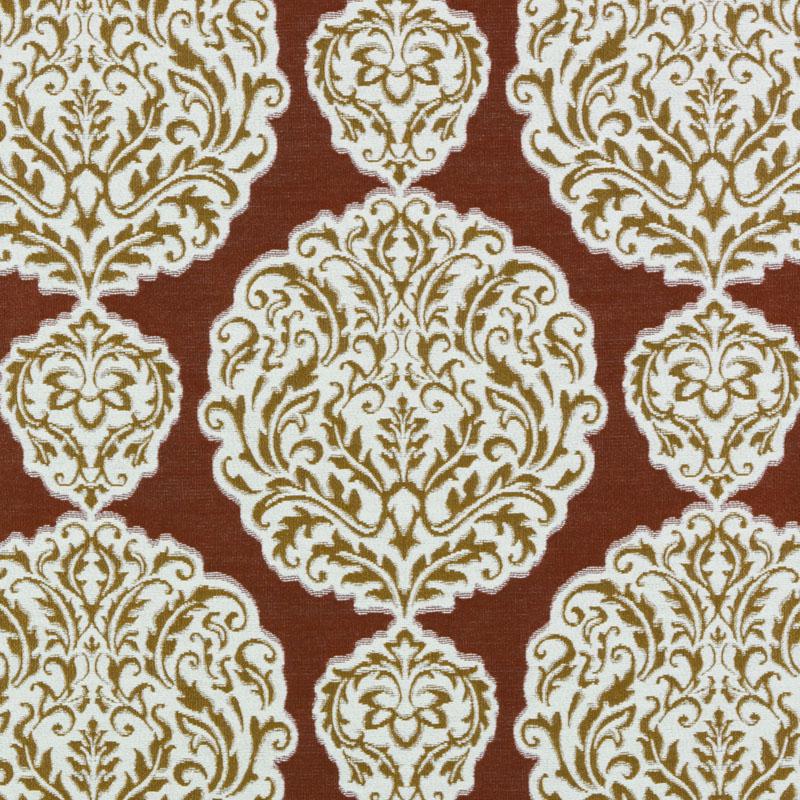 Duralee Monogram 190244H | 9-Red Upholstery - 278009