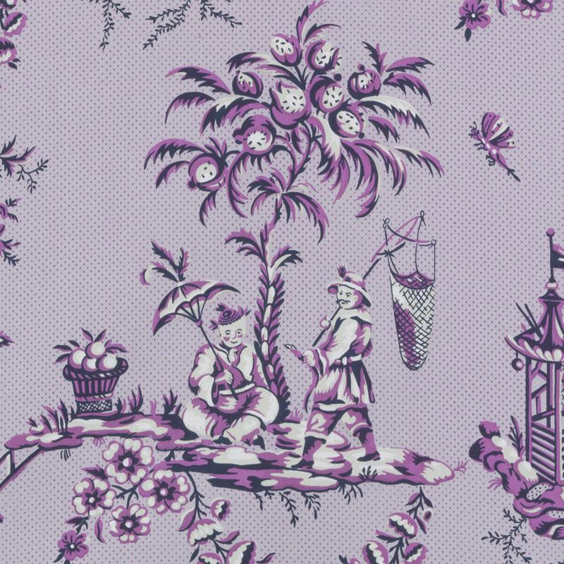 Duralee Monogram 200016H | 204-Amethyst Print - 278181