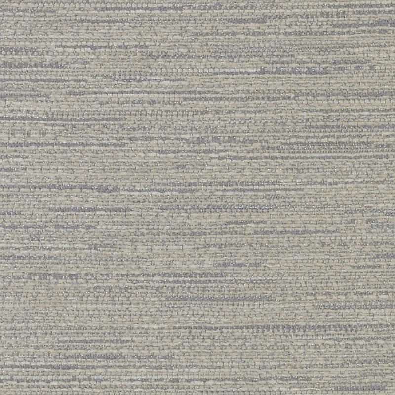 Close-up of gray striped upholstery fabric with a textured loop-pile in neutral bluish-gray tones.