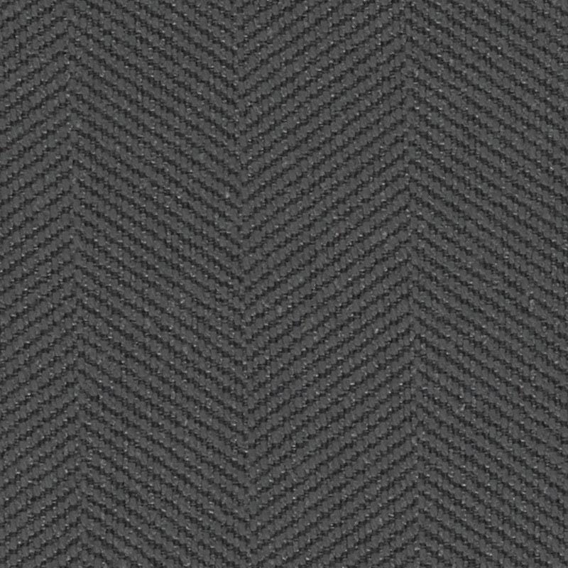 Dark gray herringbone upholstery fabric close-up.