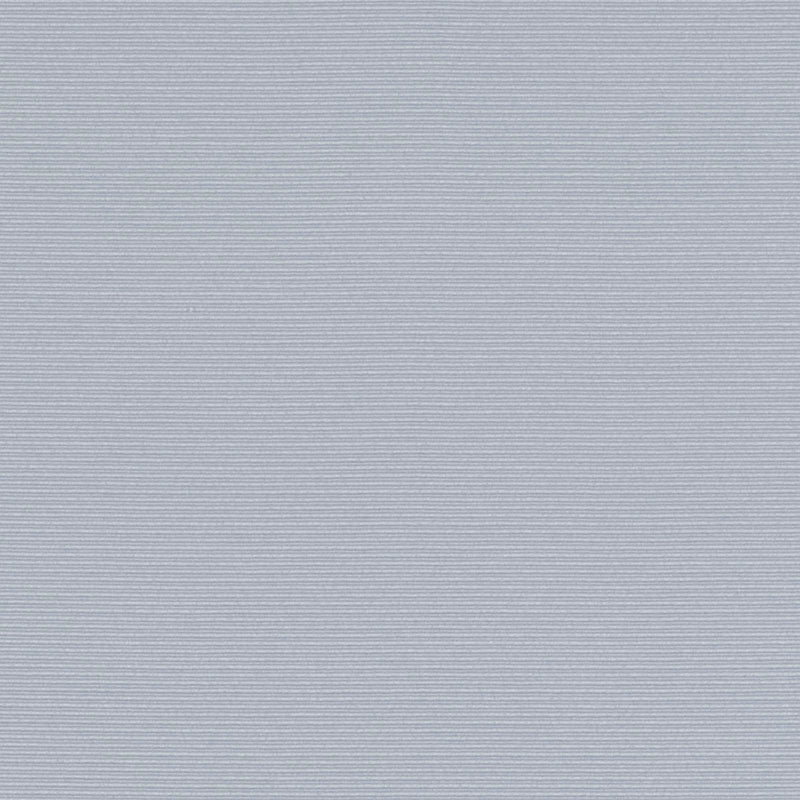 Close-up of light blue-gray striped upholstery fabric with fine horizontal ribbing.