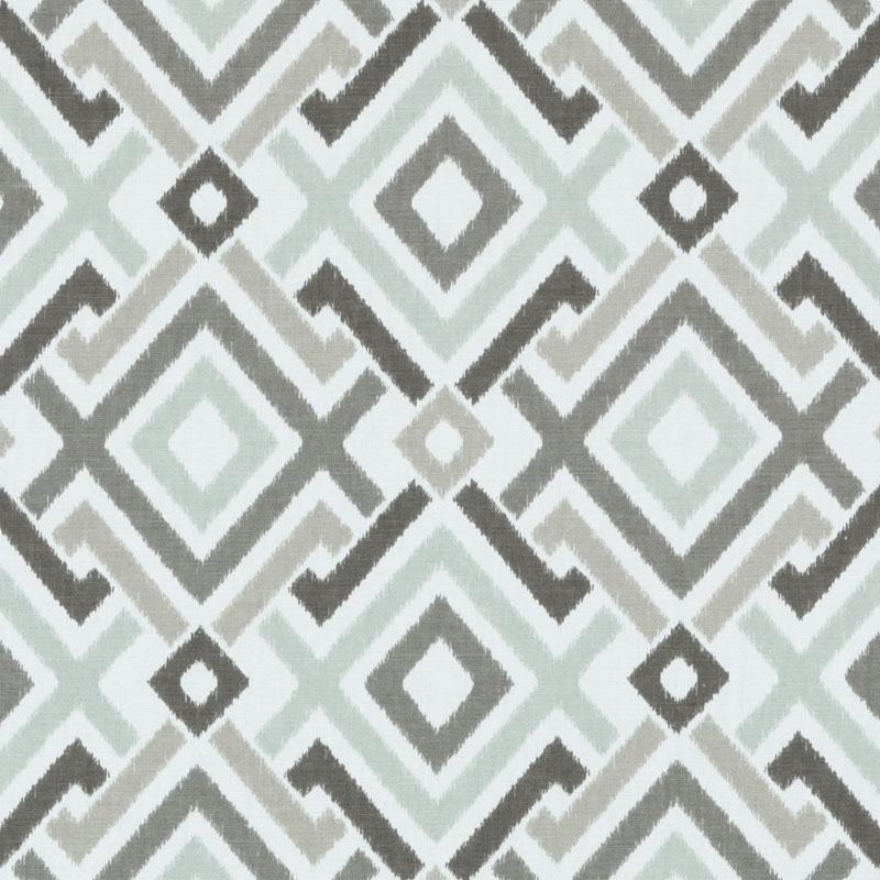 Duralee 42500 | 680-Aqua/Cocoa Print - 291467