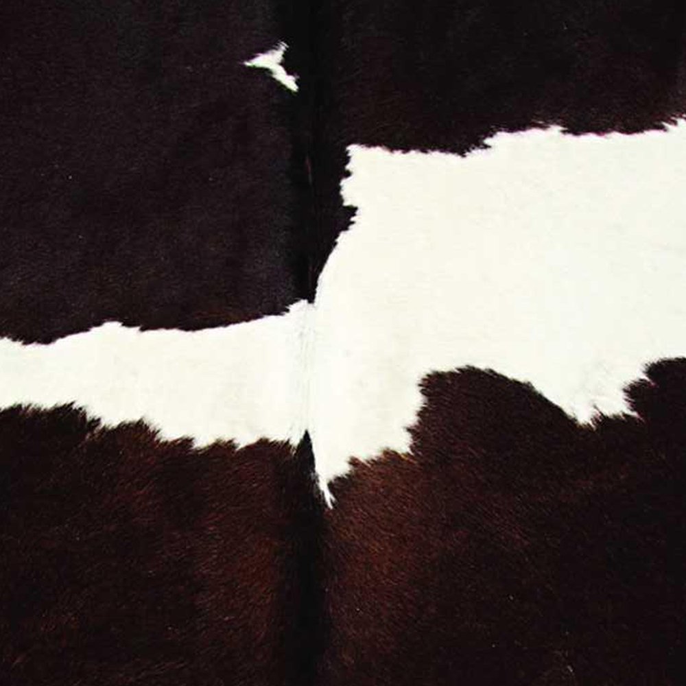 6' X 7' Brown And White Cowhide Handmade Area Rug