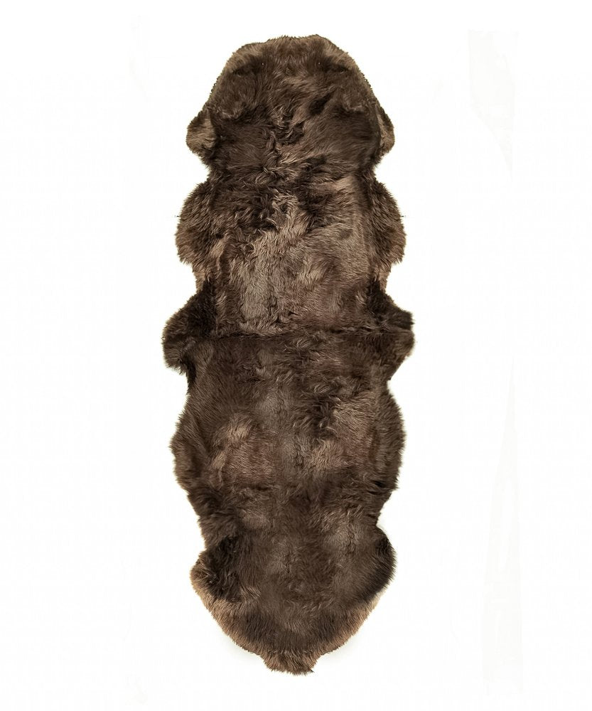 6' Taupe Genuine Sheepskin Area Rug