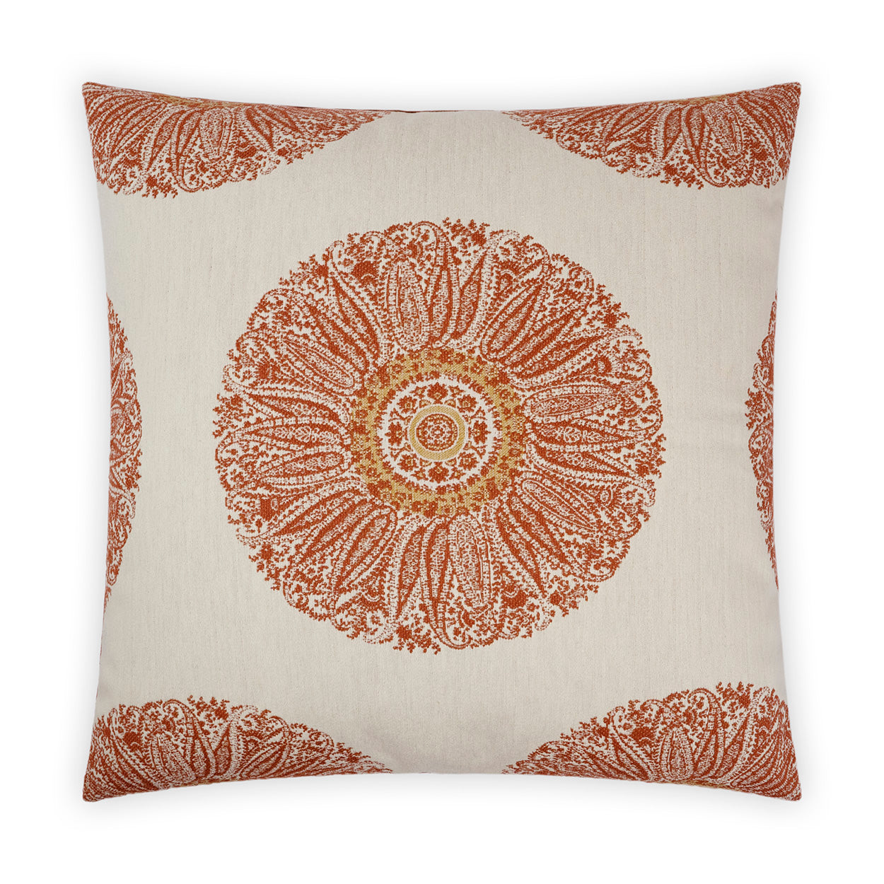 D.V. KAP HOME 24" x 24" Crillon Pillow - Rust Floral - 2693-R-2424