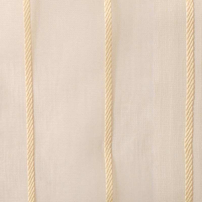 Beige drapery fabric backdrop with pale cream twisted rope cords running vertically.