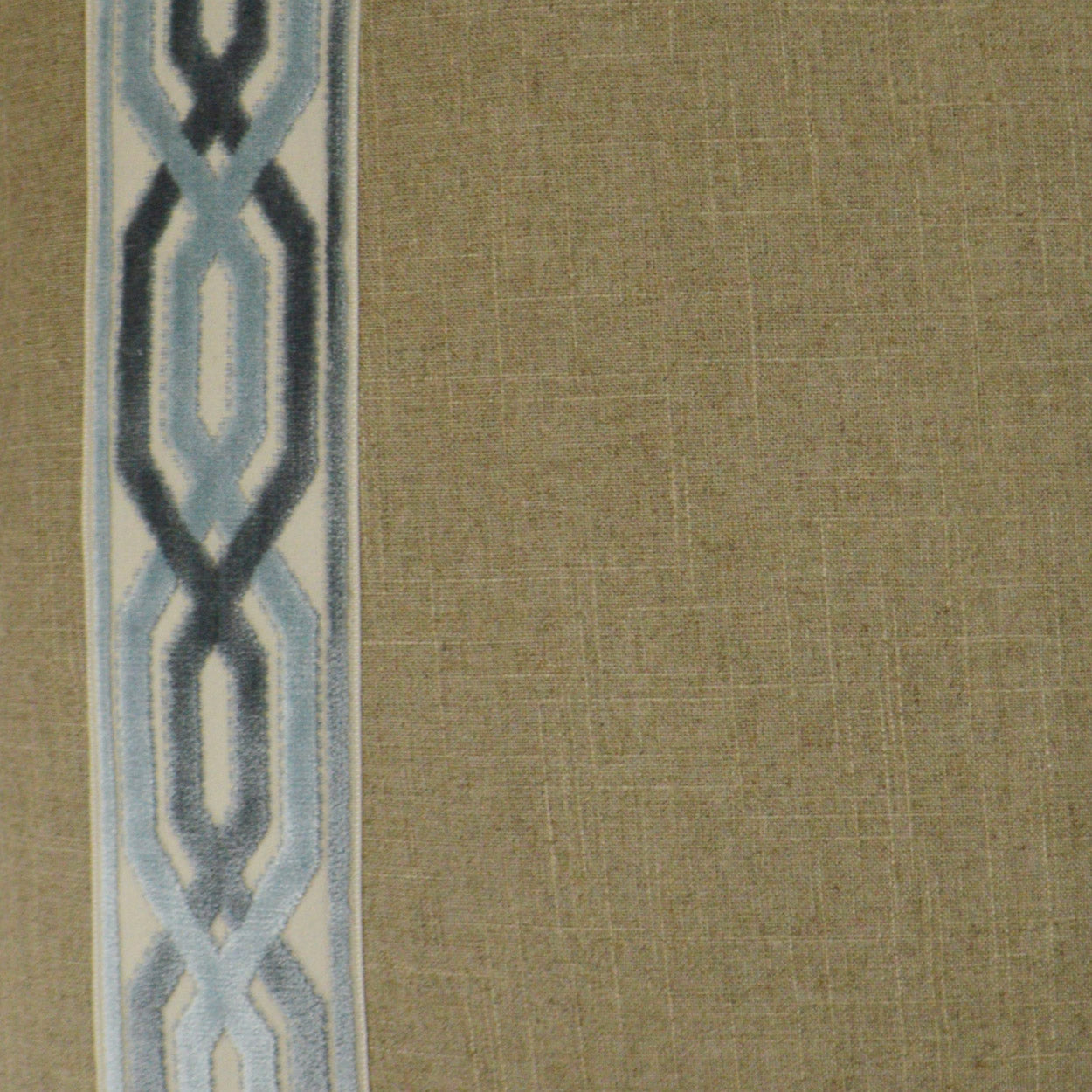 D.V. KAP HOME 24" x 24" Cannes Pillow - Mist Traditional, Band / Ribbon - 3031-M-2424