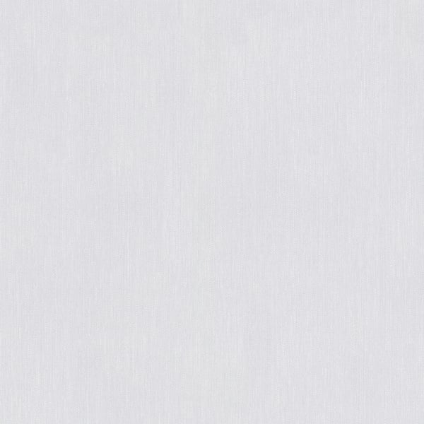 White wallpaper with a fine linen-textured finish and a subtle vertical weave.