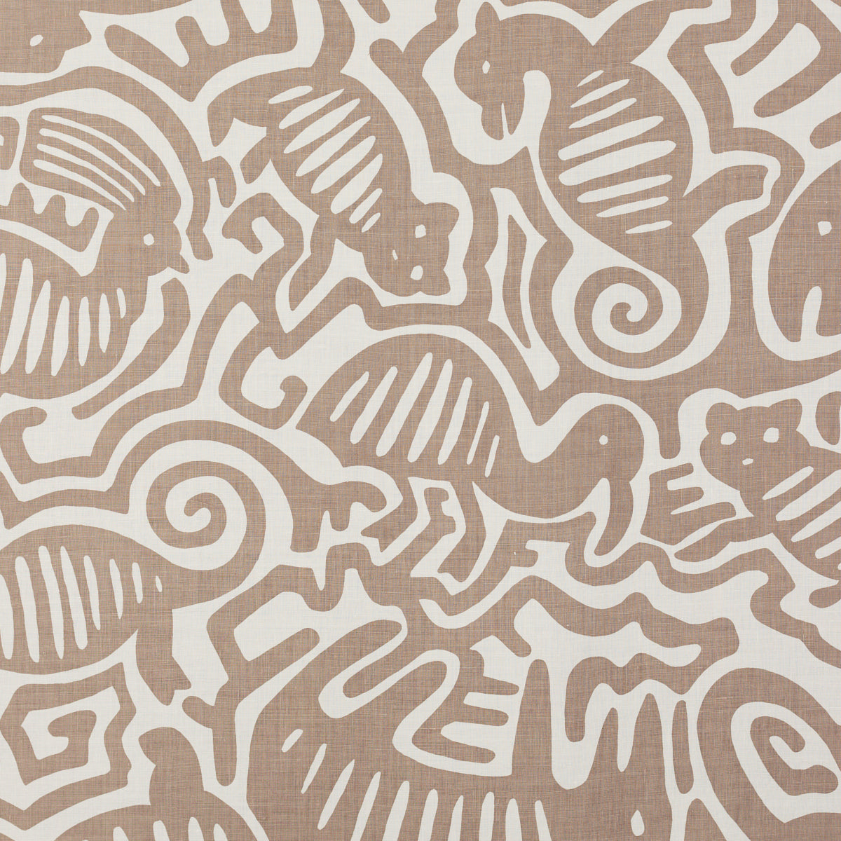 SCHUMACHER RAOUL TEXTILES ZOO DANCE PRINTS PRINTS COCOA - 319B31