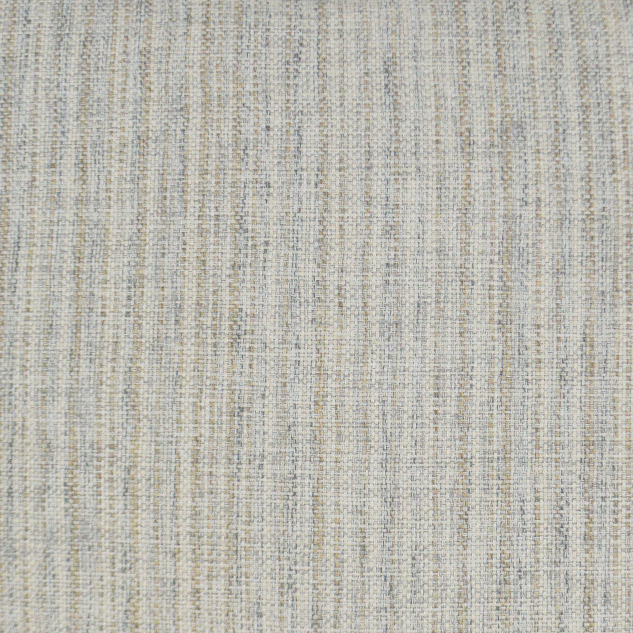 Neutral linen-look striped fabric in beige, cream and light gray tones; soft upholstery textile.
