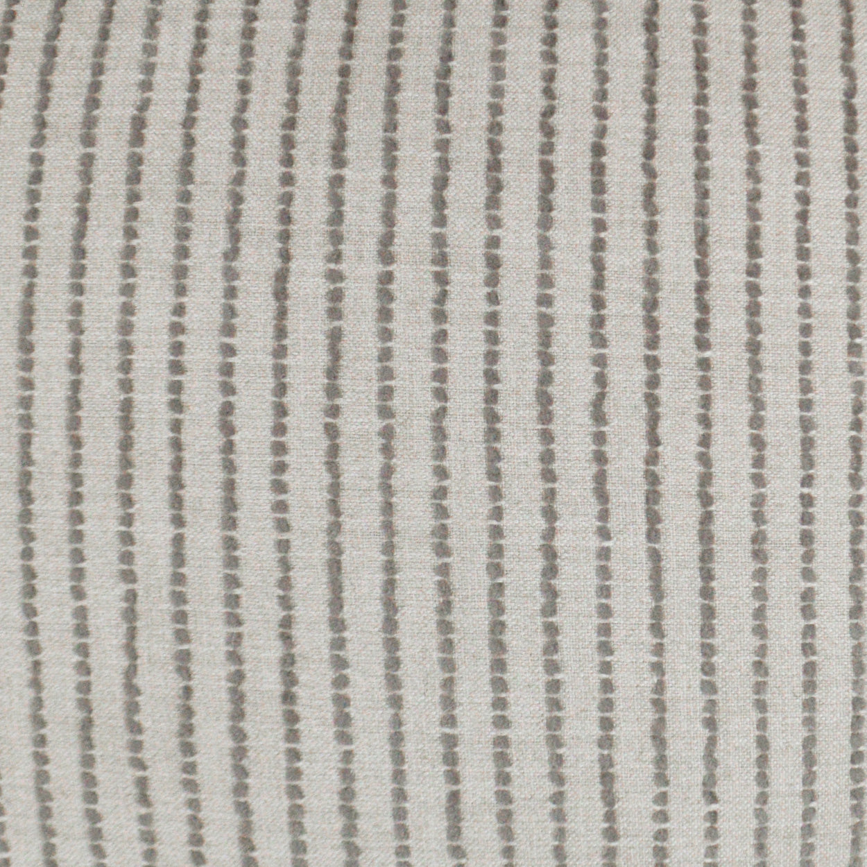 Beige pillow with pebble-striped pattern; subtle gray stripes on fabric; 24" x 24" pillow.