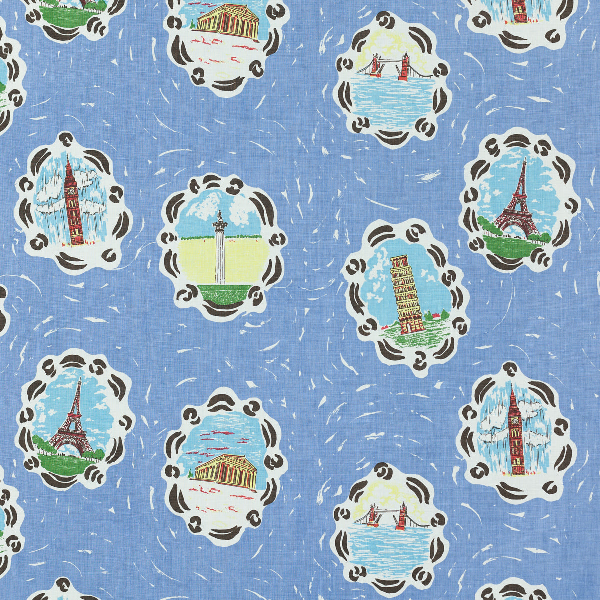 SCHUMACHER RAOUL TEXTILES BON VOYAGE PRINTS PRINTS CAPRI - 325B93