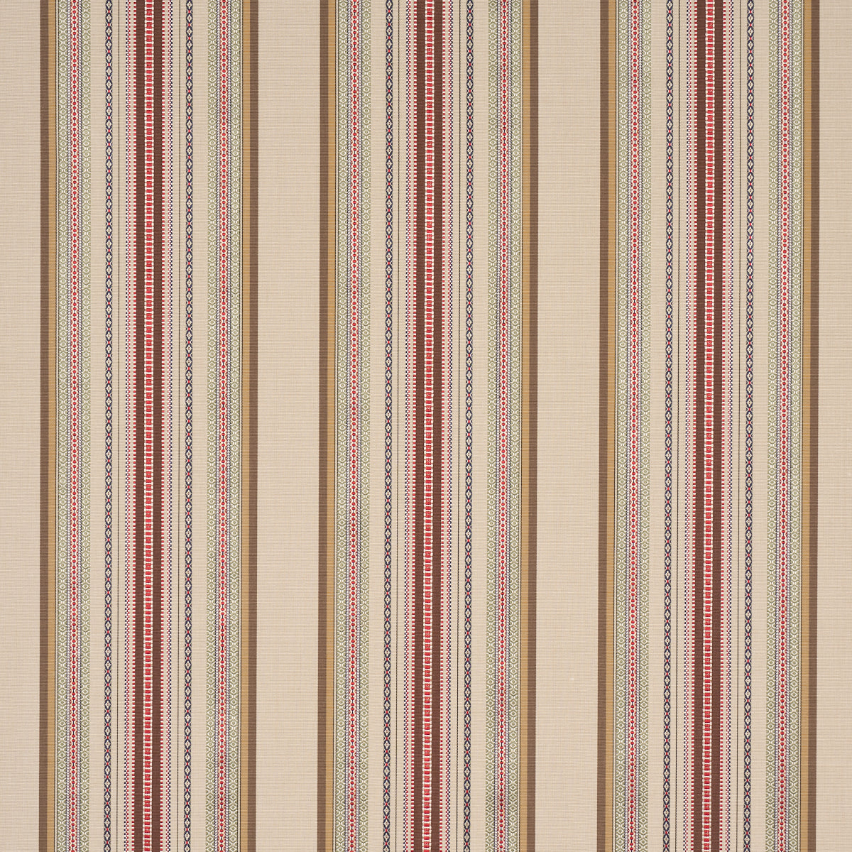 SCHUMACHER CHROMA WELLINGTON STRIPE WOVEN WOVEN MULTI ON PECAN - 3322011