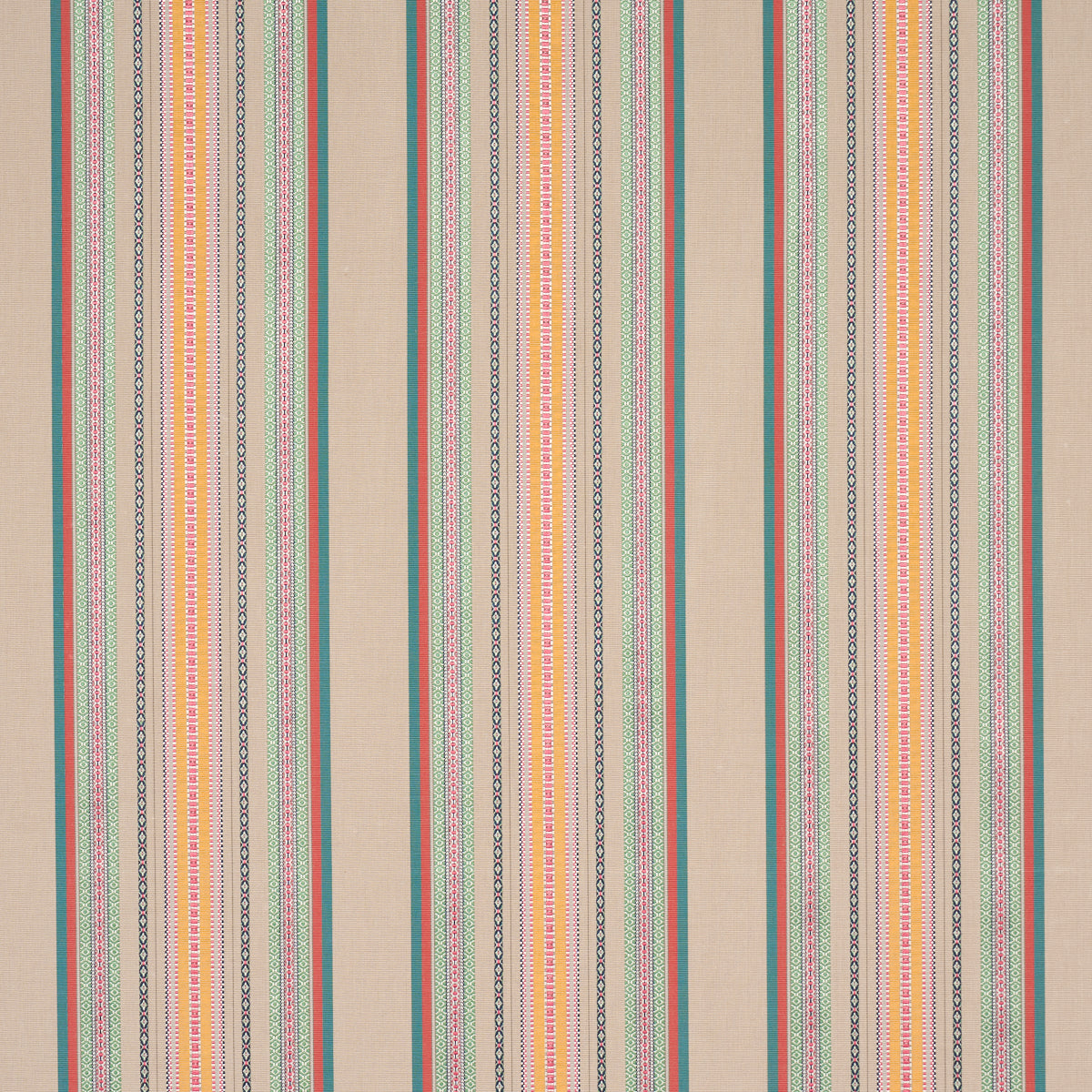 SCHUMACHER BOHEMIA WELLINGTON STRIPE WOVEN WOVEN NATURAL ON MULTI - 3322026