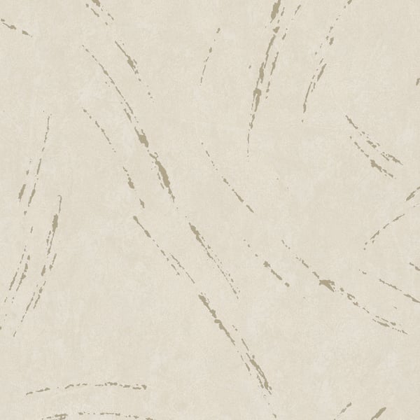 Beige textured wallcovering with subtle gray brushstrokes in an abstract, neutral design.