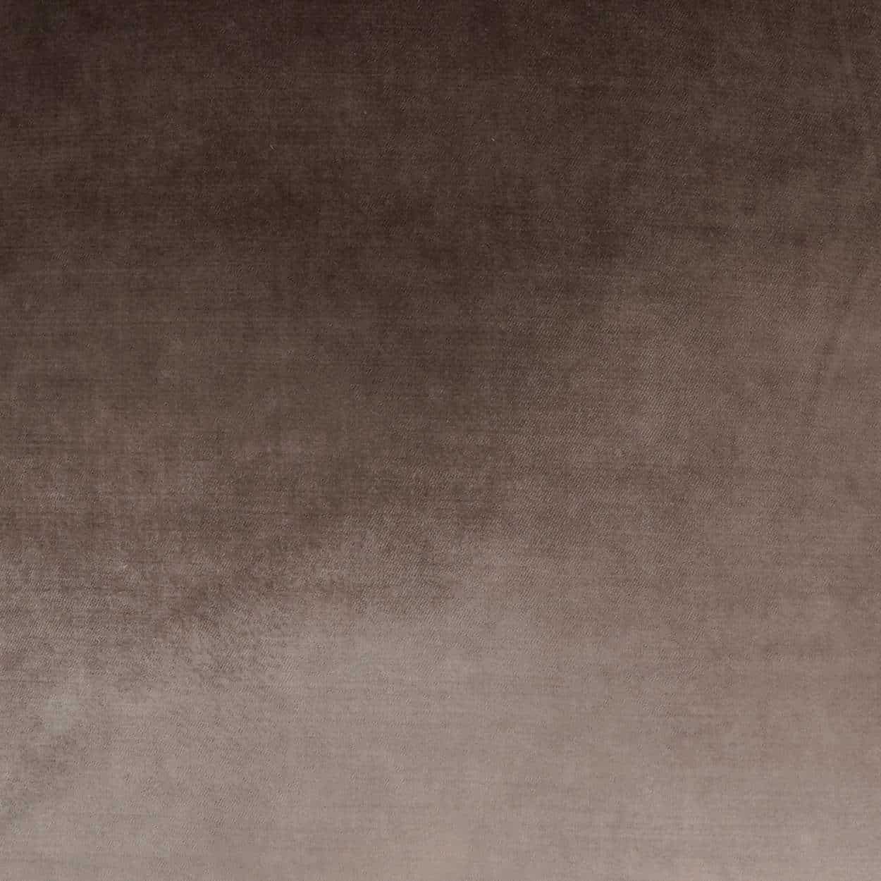 Brown gradient fabric swatch with soft velvety texture, dark chocolate to tan hues.