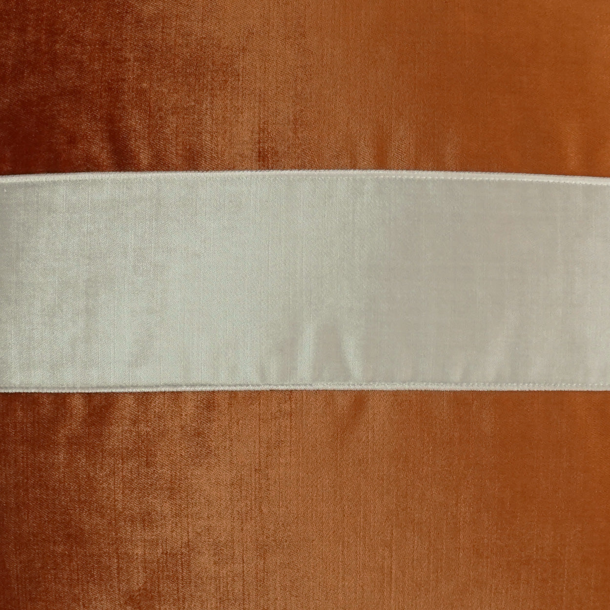 D.V. KAP HOME 24" x 24" Iridescence Band Pillow - Orange Band / Ribbon - 3384-O-2424