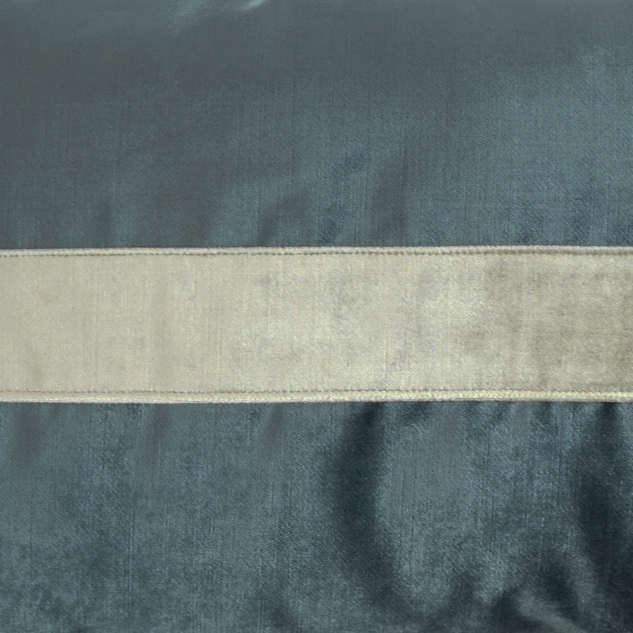 D.V. KAP HOME 14" x 24" Iridescence Band Lumbar Pillow - Baltic Band / Ribbon - 3385-B-1424