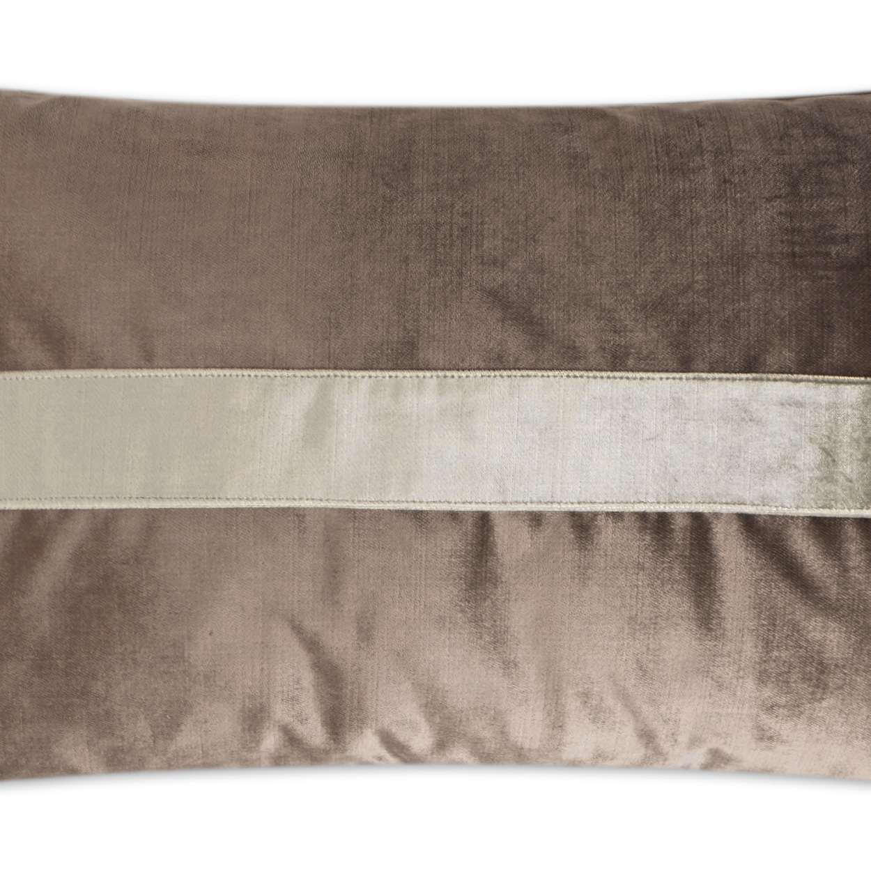 D.V. KAP HOME 14" x 24" Iridescence Band Lumbar Pillow - Latte Band / Ribbon - 3385-L-1424